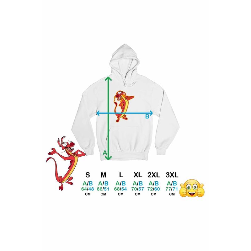 Fashion, accesorii si bijuterii - Femei - Imbracaminte femei - Hanorace femei - Hanorac Femei Mulan Mushu Dragon, alb, marime 2XL - Infinity.ro