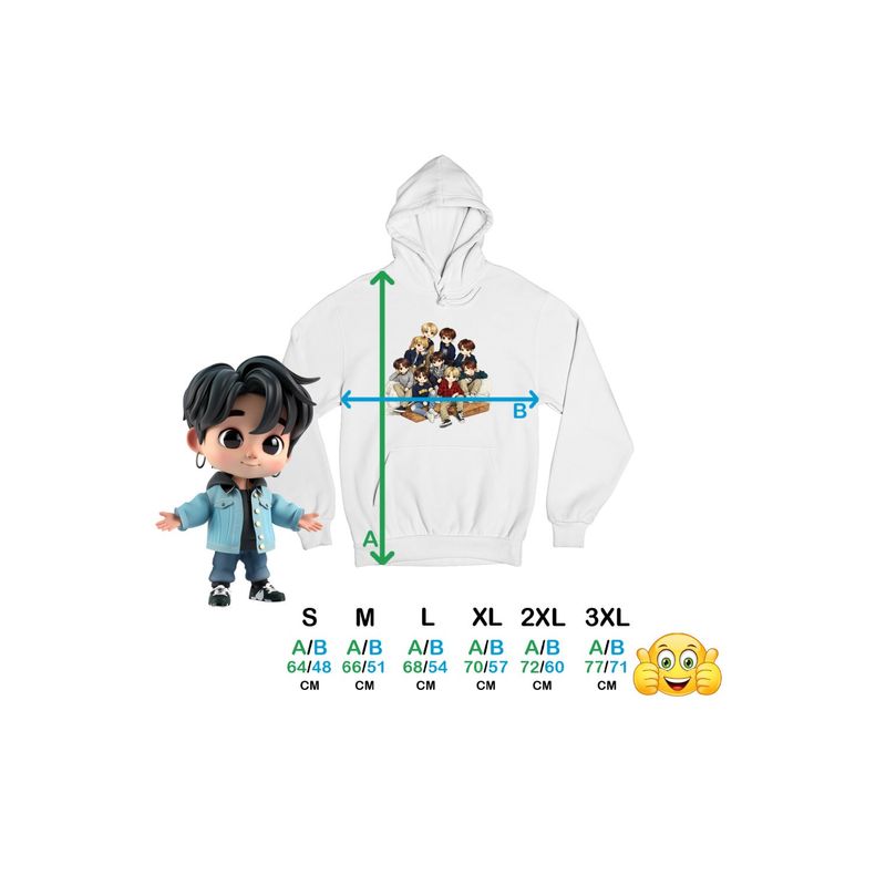 Fashion, accesorii si bijuterii - Femei - Imbracaminte femei - Hanorace femei - Hanorac Femei NCT 127 Cartoon Kpop Merch, alb, marime 2XL - Infinity.ro