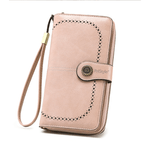 Fashion, accesorii si bijuterii - Femei - Accesorii femei - Portofele femei - Portofel Dama Premium din Piele Ecologica, cu Fermoar si Capsa, Crem, 19x10x3 cm - Infinity.ro
