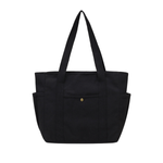 Fashion, accesorii si bijuterii - Femei - Accesorii femei - Genti si rucsacuri femei - Geanta Dama din Panza Rezistenta, Model Casual, Neagra - Infinity.ro
