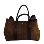 Fashion, accesorii si bijuterii - Femei - Accesorii femei - Genti si rucsacuri femei - Geanta Dama, Stil Shopper Tote, cu Manere Duble si Inchidere prin Capse, Maro - Infinity.ro