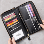 Fashion, accesorii si bijuterii - Femei - Accesorii femei - Portofele femei - Portofel Dama din Piele Ecologica, cu Protectie RFID, Inchidere cu Fermoar, Negru, 21x12x2.5 cm - Infinity.ro