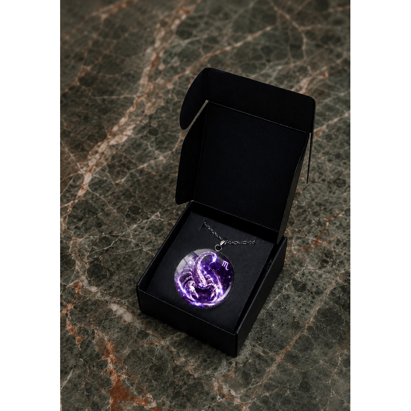 Fashion, accesorii si bijuterii - Femei - Bijuterii femei - Coliere femei - Colier cu pandantiv, in cutie cadou cu sigiliu, bijuterie dama, zodia Scorpion CL1SC - Infinity.ro