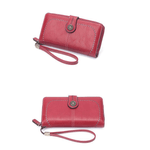 Fashion, accesorii si bijuterii - Femei - Accesorii femei - Portofele femei - Portofel Dama Premium din Piele Ecologica, cu Fermoar si Capsa, Rosu, 19x10x3 cm - Infinity.ro