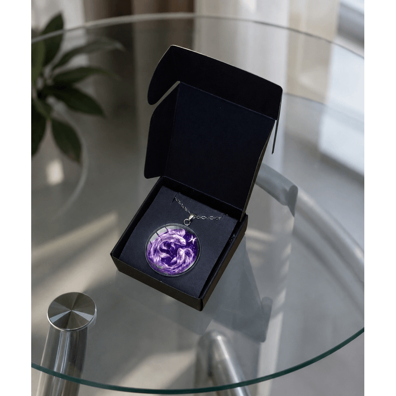 Fashion, accesorii si bijuterii - Femei - Bijuterii femei - Coliere femei - Colier cu pandantiv, in cutie cadou cu sigiliu, bijuterie dama, zodia Pesti CL1P - Infinity.ro