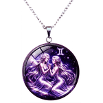 Fashion, accesorii si bijuterii - Femei - Bijuterii femei - Coliere femei - Colier cu pandantiv, in cutie cadou cu sigiliu, bijuterie dama, zodia Gemeni CL1G - Infinity.ro