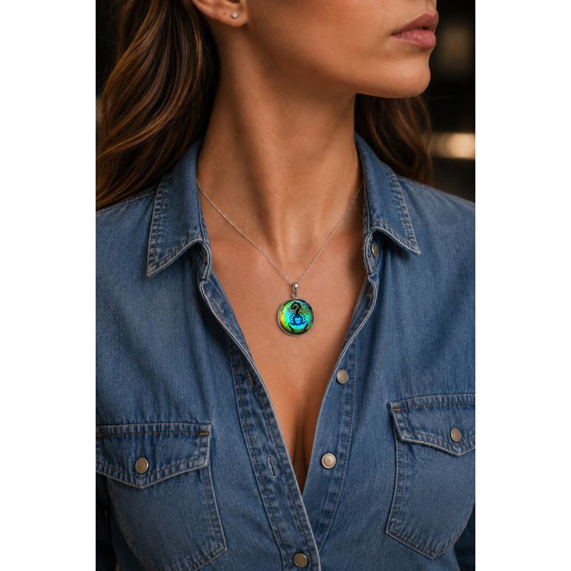 Fashion, accesorii si bijuterii - Femei - Bijuterii femei - Coliere femei - Colier cu pandantiv, in cutie cadou cu sigiliu, bijuterie dama, zodia Taur CL1T - Infinity.ro