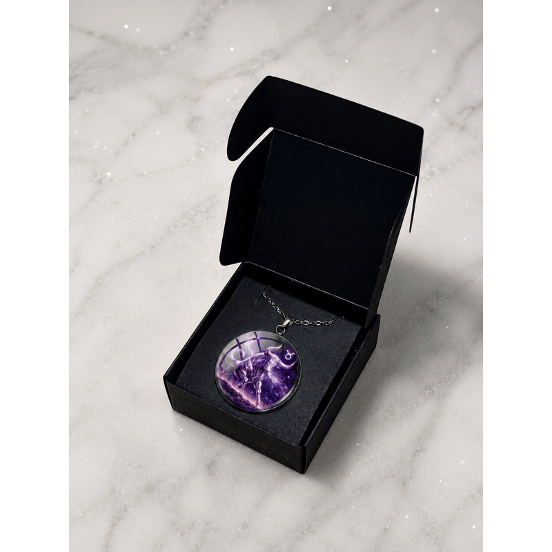 Fashion, accesorii si bijuterii - Femei - Bijuterii femei - Coliere femei - Colier cu pandantiv, in cutie cadou cu sigiliu, bijuterie dama, zodia Taur CL1T - Infinity.ro