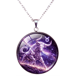 Fashion, accesorii si bijuterii - Femei - Bijuterii femei - Coliere femei - Colier cu pandantiv, in cutie cadou cu sigiliu, bijuterie dama, zodia Taur CL1T - Infinity.ro