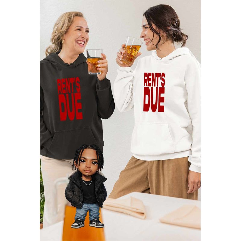 Fashion, accesorii si bijuterii - Femei - Imbracaminte femei - Hanorace femei - Hanorac Femei Nemzzz Rent Due, alb, marime 2XL - Infinity.ro