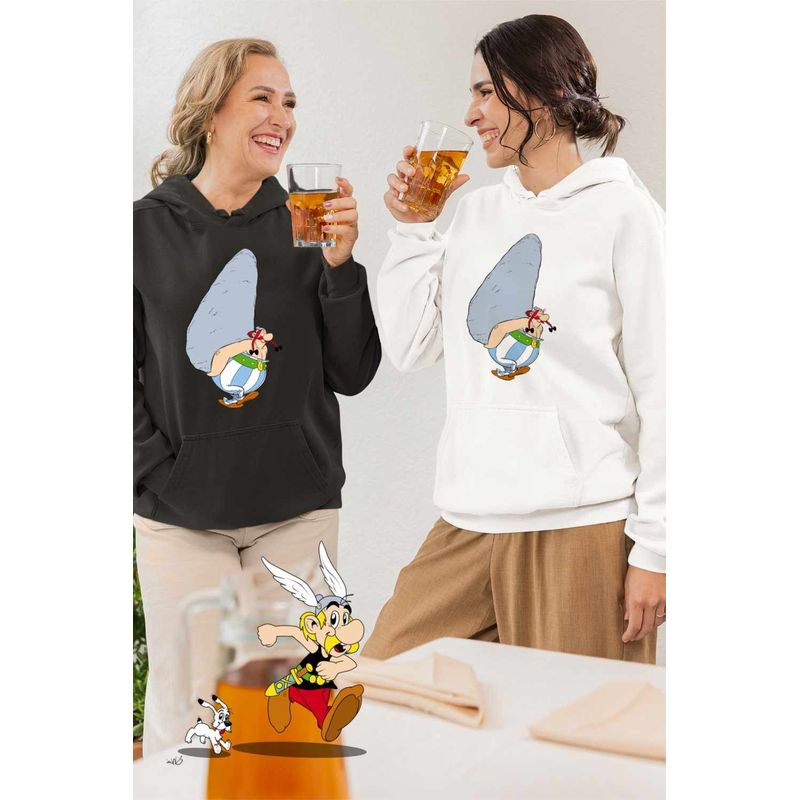 Fashion, accesorii si bijuterii - Femei - Imbracaminte femei - Hanorace femei - Hanorac Femei Obelix Asterix Stanca Cleopatra, alb, marime 2XL - Infinity.ro