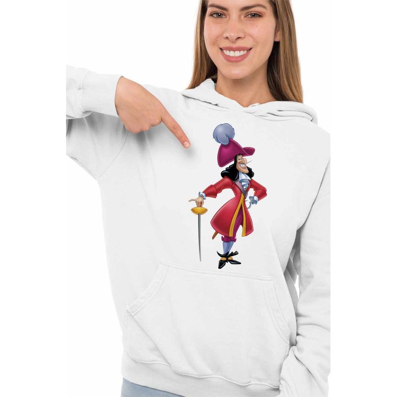 Fashion, accesorii si bijuterii - Femei - Imbracaminte femei - Hanorace femei - Hanorac Femei Peter Pan Captain Hook, alb, marime 2XL - Infinity.ro