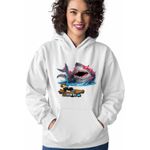 Fashion, accesorii si bijuterii - Femei - Imbracaminte femei - Hanorace femei - Hanorac Femei Pescar Roblox Rechin Sea Monster Pescar, alb, marime 2XL - Infinity.ro