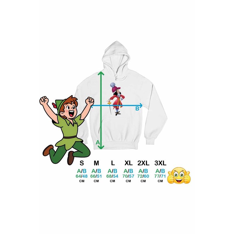 Fashion, accesorii si bijuterii - Femei - Imbracaminte femei - Hanorace femei - Hanorac Femei Peter Pan Captain Hook, alb, marime 2XL - Infinity.ro