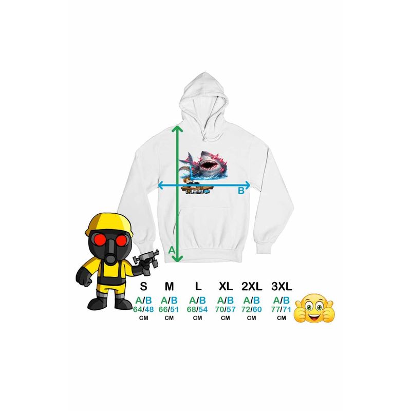 Fashion, accesorii si bijuterii - Femei - Imbracaminte femei - Hanorace femei - Hanorac Femei Pescar Roblox Rechin Sea Monster Pescar, alb, marime 2XL - Infinity.ro