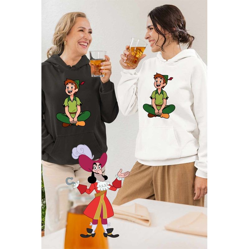Fashion, accesorii si bijuterii - Femei - Imbracaminte femei - Hanorace femei - Hanorac Femei Peter Pan Neverland, alb, marime 2XL - Infinity.ro