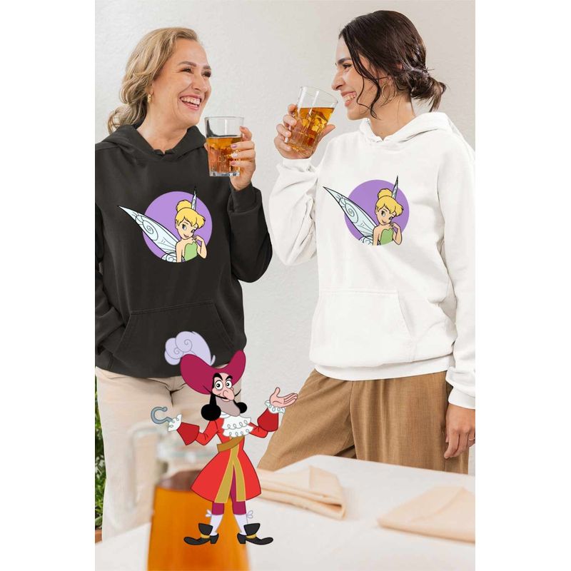 Fashion, accesorii si bijuterii - Femei - Imbracaminte femei - Hanorace femei - Hanorac Femei Peter Pan Tinker Bell Clopotica, alb, marime 2XL - Infinity.ro