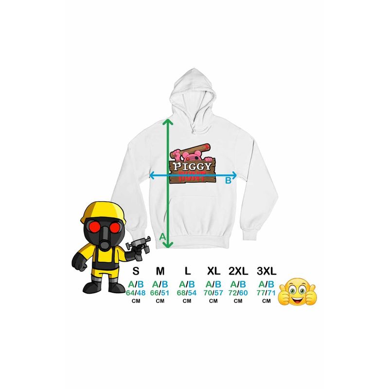 Fashion, accesorii si bijuterii - Femei - Imbracaminte femei - Hanorace femei - Hanorac Femei Piggy Hunt Roblox Pigy, alb, marime 2XL - Infinity.ro