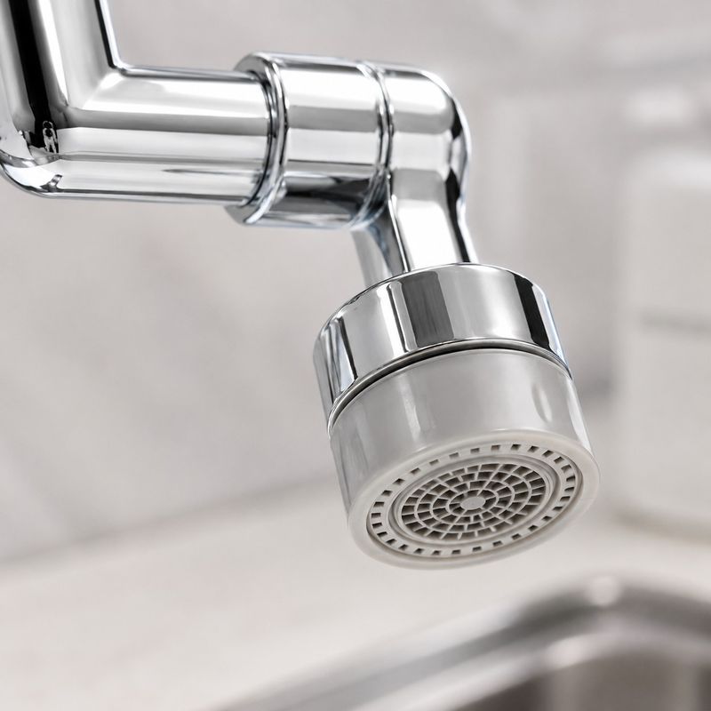 Casa si Gradina - Sanitare - Lavoar baie si accesorii - Accesorii baterii sanitare - Adaptor Robinet MRG M1231, 180 Rotativ, Plastic, Economizor Apa, Cromat - Infinity.ro