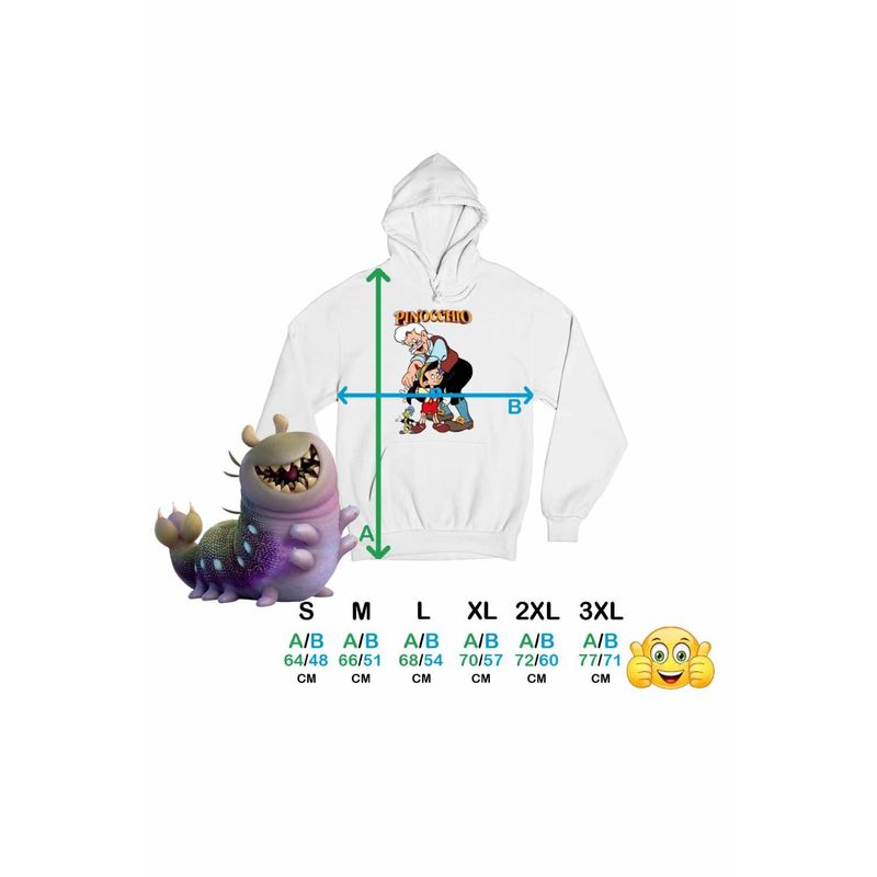 Fashion, accesorii si bijuterii - Femei - Imbracaminte femei - Hanorace femei - Hanorac Femei Pinocchio Geppetto Jiminy, alb, marime 2XL - Infinity.ro