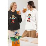 Fashion, accesorii si bijuterii - Femei - Imbracaminte femei - Hanorace femei - Hanorac Femei Pinocchio Geppetto, alb, marime 2XL - Infinity.ro