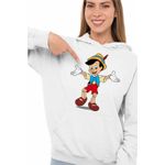 Fashion, accesorii si bijuterii - Femei - Imbracaminte femei - Hanorace femei - Hanorac Femei Pinocchio Geppetto, alb, marime 2XL - Infinity.ro