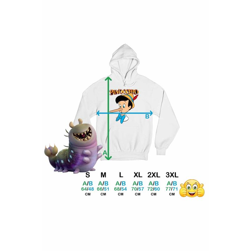 Fashion, accesorii si bijuterii - Femei - Imbracaminte femei - Hanorace femei - Hanorac Femei Pinocchio Nas Lung, alb, marime 2XL - Infinity.ro