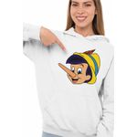 Fashion, accesorii si bijuterii - Femei - Imbracaminte femei - Hanorace femei - Hanorac Femei Pinocchio, alb, marime 2XL - Infinity.ro