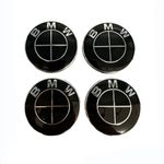 Auto si Moto - Anvelope si jante - Accesorii roti - Capace roti - Set 4 Capace Aliaj BMW, Interior 56mm - 68mm Exterior. Negru Complect - Infinity.ro