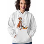 Fashion, accesorii si bijuterii - Femei - Imbracaminte femei - Hanorace femei - Hanorac Femei Pisicile Aristocrate Familie Desene Animate, alb, marime 2XL - Infinity.ro