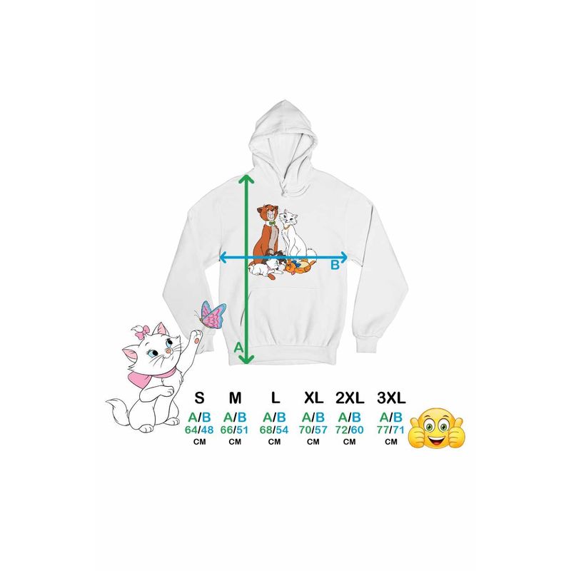Fashion, accesorii si bijuterii - Femei - Imbracaminte femei - Hanorace femei - Hanorac Femei Pisicile Aristocrate Familie Desene Animate, alb, marime 2XL - Infinity.ro
