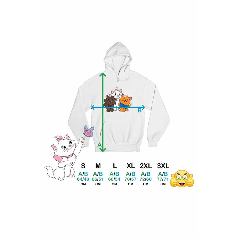 Fashion, accesorii si bijuterii - Femei - Imbracaminte femei - Hanorace femei - Hanorac Femei Pisicile Aristocrate Marie Berlioz Toulouse, alb, marime 2XL - Infinity.ro