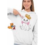 Fashion, accesorii si bijuterii - Femei - Imbracaminte femei - Hanorace femei - Hanorac Femei Pisicile Aristocrate Marie Printesa Regina Coroana, alb, marime 2XL - Infinity.ro