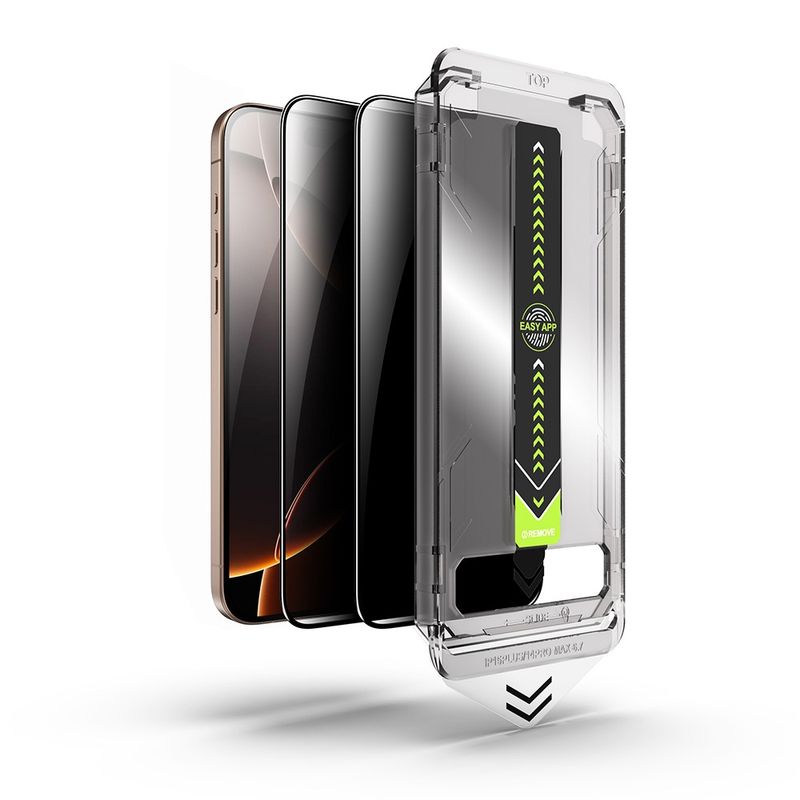 Laptop, Telefoane si Tablete - Telefoane mobile si accesorii - Accesorii Telefoane - Folii protectie telefoane - Folie pentru iPhone 15 Plus / iPhone 16 Plus (set 2) - Techsuit TitanGlass FullCover - Privacy - Infinity.ro