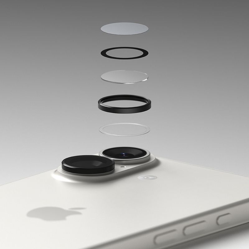 Laptop, Telefoane si Tablete - Telefoane mobile si accesorii - Accesorii Telefoane - Folii protectie telefoane - Folie Camera pentru iPhone 17 (set 2) - Ringke Camera Lens Frame Glass - Black - Infinity.ro