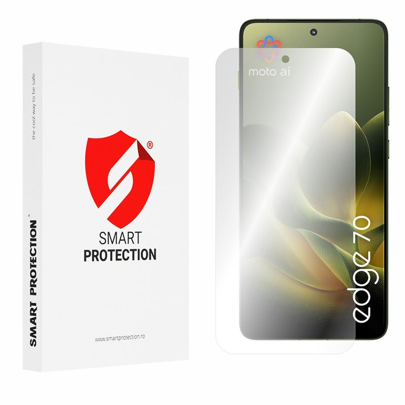 Laptop, Telefoane si Tablete - Telefoane mobile si accesorii - Accesorii Telefoane - Folii protectie telefoane - [Pachet 2x] Folie regenerabila premium Motorola Edge 70 - Smart Protection Classic - Clear - Infinity.ro