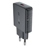 Laptop, Telefoane si Tablete - Telefoane mobile si accesorii - Accesorii Telefoane - Incarcatoare telefoane - Incarcator pentru Priza, Type-C, GaN Technology, Power Delivery, 20W - Acefast (A65) - Black - Infinity.ro