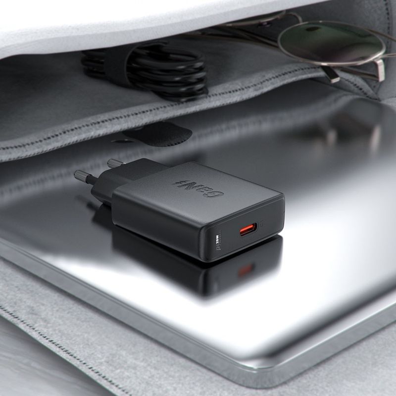 Laptop, Telefoane si Tablete - Telefoane mobile si accesorii - Accesorii Telefoane - Incarcatoare telefoane - Incarcator pentru Priza, Type-C, GaN Technology, Power Delivery, 20W - Acefast (A65) - Black - Infinity.ro