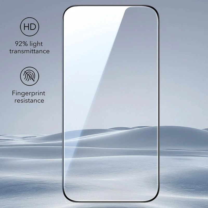 Laptop, Telefoane si Tablete - Telefoane mobile si accesorii - Accesorii Telefoane - Folii protectie telefoane - Folie pentru iPhone 17 Pro Max (set 3) - ESR Tempered Glass UltraFit - Black - Infinity.ro