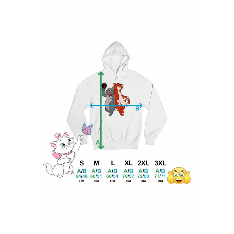 Fashion, accesorii si bijuterii - Femei - Imbracaminte femei - Hanorace femei - Hanorac Femei Pisicile Aristocrate Omalley Scat Cat, alb, marime 2XL - Infinity.ro