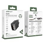 Laptop, Telefoane si Tablete - Telefoane mobile si accesorii - Accesorii Telefoane - Incarcatoare telefoane - Incarcator pentru Priza Type-C, PD25W, GaN, EU - Acefast (A104) - Black - Infinity.ro