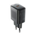 Laptop, Telefoane si Tablete - Telefoane mobile si accesorii - Accesorii Telefoane - Incarcatoare telefoane - Incarcator pentru Priza Type-C, PD25W, GaN, EU - Acefast (A104) - Black - Infinity.ro