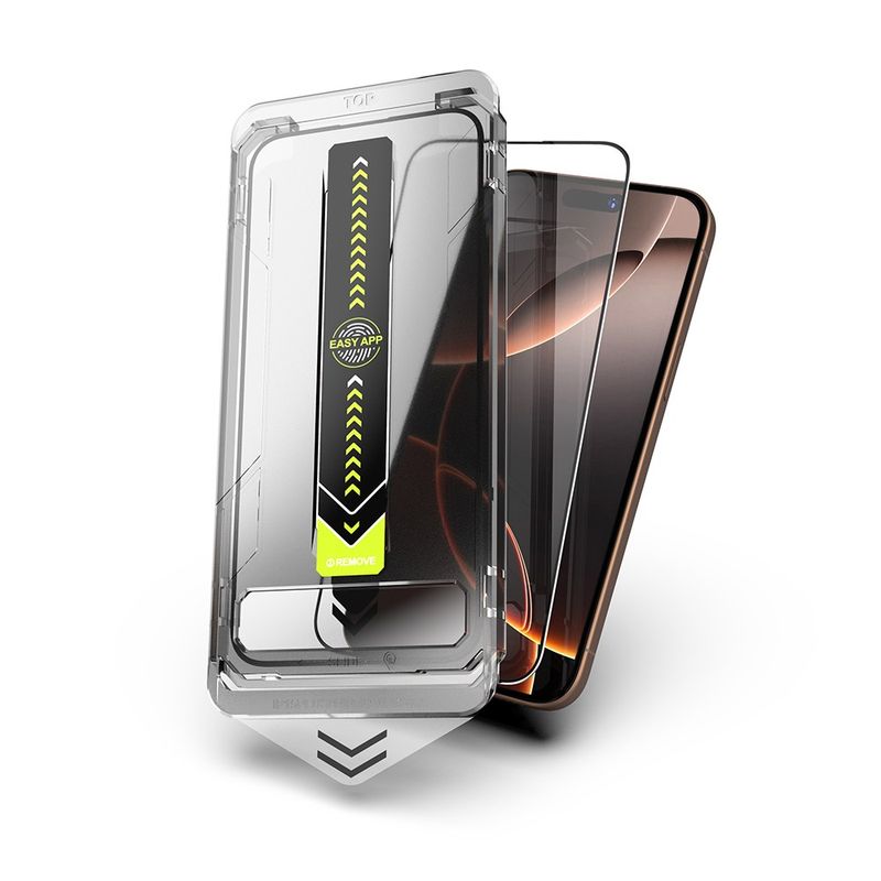 Laptop, Telefoane si Tablete - Telefoane mobile si accesorii - Accesorii Telefoane - Folii protectie telefoane - Folie pentru iPhone 17 Pro Max (set 2) - Techsuit TitanGlass FullCover - Black - Infinity.ro