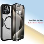 Laptop, Telefoane si Tablete - Telefoane mobile si accesorii - Accesorii Telefoane - Huse telefoane - Husa pentru iPhone 15 Pro Max + Folie - Techsuit ColorVerse 360 MagSafe Series - Purple - Infinity.ro