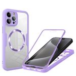 Laptop, Telefoane si Tablete - Telefoane mobile si accesorii - Accesorii Telefoane - Huse telefoane - Husa pentru iPhone 15 Pro Max + Folie - Techsuit ColorVerse 360 MagSafe Series - Purple - Infinity.ro