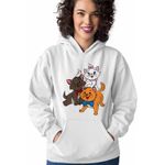 Fashion, accesorii si bijuterii - Femei - Imbracaminte femei - Hanorace femei - Hanorac Femei Pisicile Aristocrate Toulouse Motanel, alb, marime 2XL - Infinity.ro