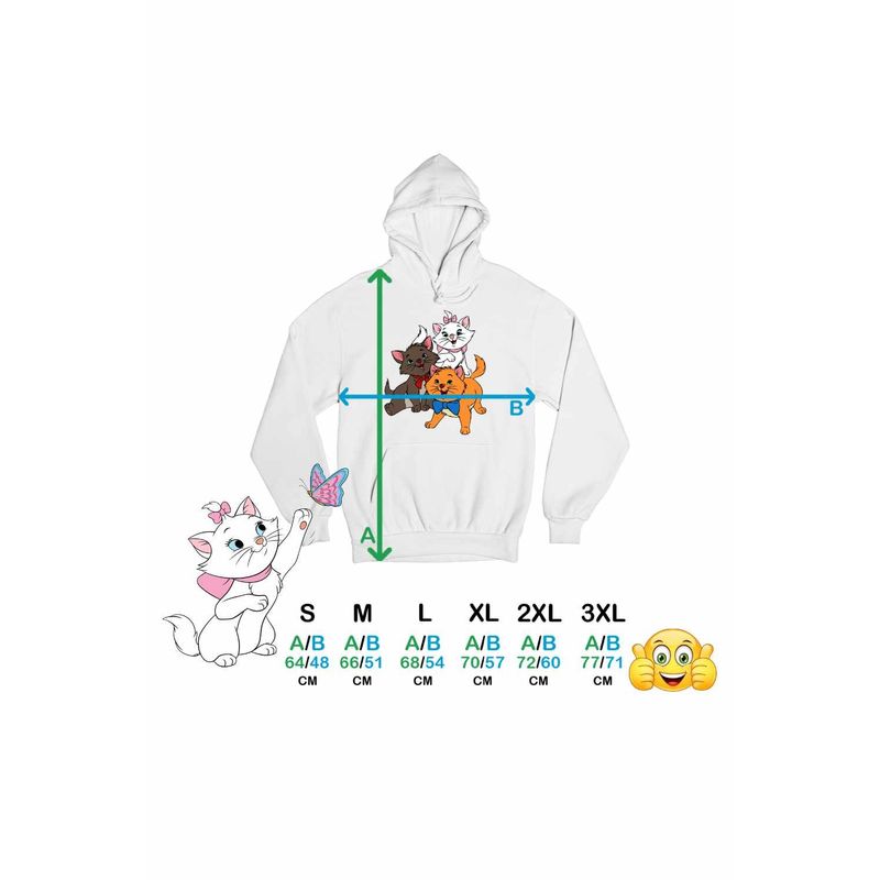 Fashion, accesorii si bijuterii - Femei - Imbracaminte femei - Hanorace femei - Hanorac Femei Pisicile Aristocrate Toulouse Motanel, alb, marime 2XL - Infinity.ro