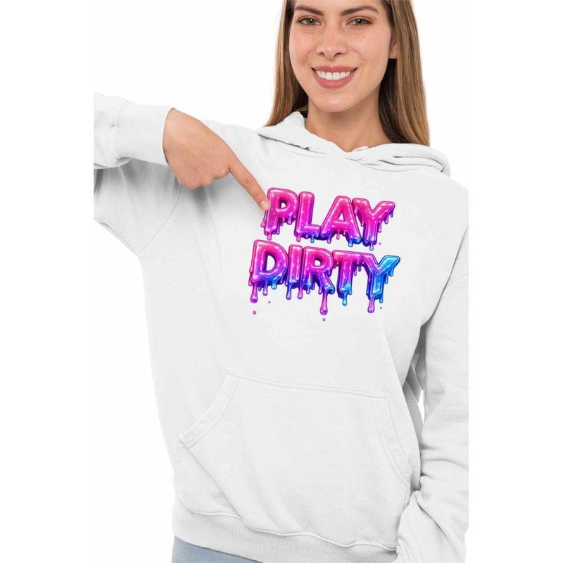 Fashion, accesorii si bijuterii - Femei - Imbracaminte femei - Hanorace femei - Hanorac Femei Play Dirty Kpop Jeon Somi, alb, marime 2XL - Infinity.ro