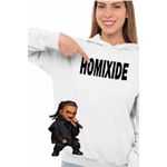 Fashion, accesorii si bijuterii - Femei - Imbracaminte femei - Hanorace femei - Hanorac Femei Playboi Carti Homixide, alb, marime 2XL - Infinity.ro