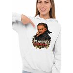 Fashion, accesorii si bijuterii - Femei - Imbracaminte femei - Hanorace femei - Hanorac Femei Playboi Carti RIP, alb, marime 2XL - Infinity.ro